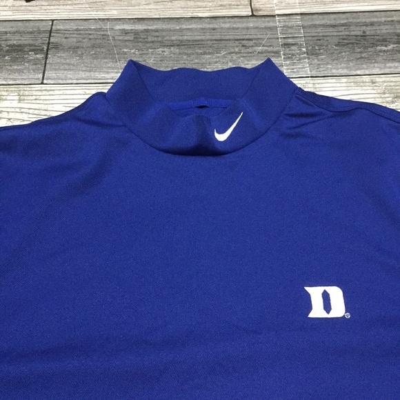 Nike Golf Tour Performance Duke Blue Devils Mock Neck Shirt Men’s S Blue - Picture 7 of 8
